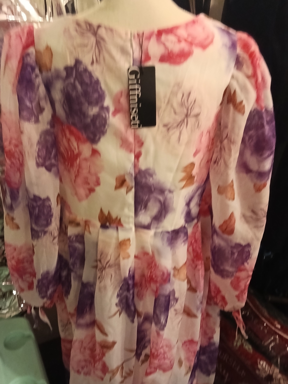 SHEIN Pink & Purple Floral V-Neck Maxi Dress - Picture 5 of 6